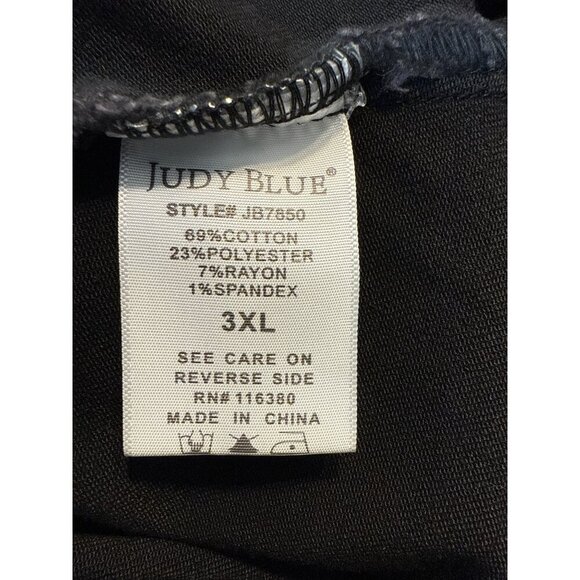 Judy Blue Womens Black Denim Jacket 3XL With Raw Hem & Button Front NWT - Picture 9 of 10